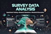 do survey data analysis, and report