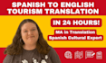 translate tourism documents from spanish into english