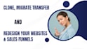 clone, redesign, migrate, canva websites, clixlo sales funnels, to systeme io