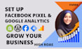 install facebook pixel and google analytics on your website