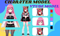 create custom vtuber model, 2d character rigging, live2d model character design