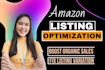 do amazon product listing optimization creation fix seo product listing