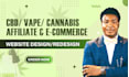 create cbd, vape, cannabis ecommerce and affiliate website
