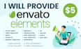 provide envato elements files for 5 dollars