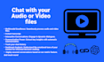 build an llm, ai, chatgpt app, chat with your audio or video files