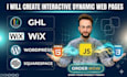 design custom landing page, dynamic web pages for squarespace wordpress ghl wix