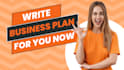 write a comprehensive business plan creation services