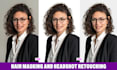 do advanced hair masking, headshot retouching professionally