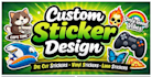 design cute custom sticker for small business or brand