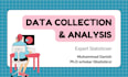 do expert data analysis, visualization expert statistician