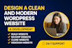 design a clean and modern wordpress website