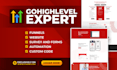 build gohighlevel funnels, ghl websites, landing pages, and automation