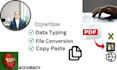 type online and offline data, paste and convert