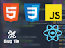edit and fix your HTML, CSS, javascript, react code