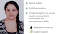 do nutritional analysis and recipe analysis