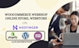 design woocommerce webshop online store, on shopify, godaddy and hostinger
