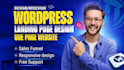 do wordpress landing page, one page website, wordpress website, sales funnel