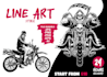 create vector artistic line art illustration
