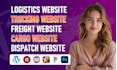 design logistics, trucking, freight, cargo, transport website