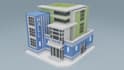 model 3d low poly buildings in blender and unity