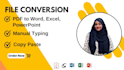 do file conversion, pdf to ms office