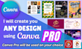 design you any professional editable design using canva