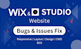 fix wix website bugs or layout, responsive, seo cms issues or wix studio issue