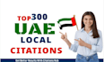 top 300 uae local citations and directory submission for local SEO