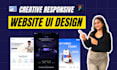 do modern responsive website design UI UX in figma
