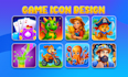 design professional 2d and 3d game icons for your mobile games