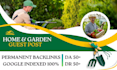 publish home and garden guest posts with dofollow backlinks