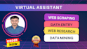do virtual assistant, data entry and web research work
