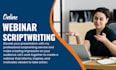 do webinar scriptwriting, webinar script, presentation slides, webinar funnel