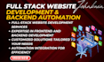provide full stack website development services with backend and automation