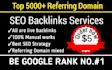 make 5000 referring domain SEO backlinks for google 1st page ranking