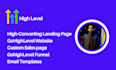 do gohighlevel website design, gohighlevel sales funnel, and landing page