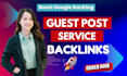write and publish guest post on high da DR site SEO backlink