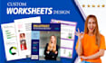 design canva worksheet, workbook and document formatting