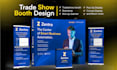 design trade show booth, backdrop exhibition stand graphics for your trade fair