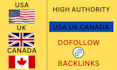 provide 40 USA UK canada backlinks on high da sites