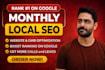 do monthly local seo service for map pack and serp rankings