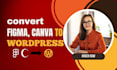 convert canva figma html PSD to wordpress