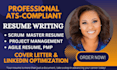 write scrum master resume, project management, agile resume, pmp, resume writing