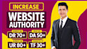 increase ahrefs domain rating dr 70 using high authority white hat SEO backlinks