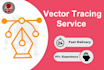 do manual vector tracing, convert logo or text to vector