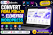 convert figma, PSD or xd to elementor wordpress