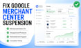 fix google merchant center suspension, misrepresentation and gmc errors