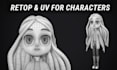 do 3d character retopology, uv unwrapping and baking maps