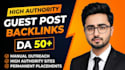 do SEO guest post backlink and publish news article, premium guest post service