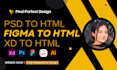 convert psd, xd and figma to html css using tailwind css bootstrap 5